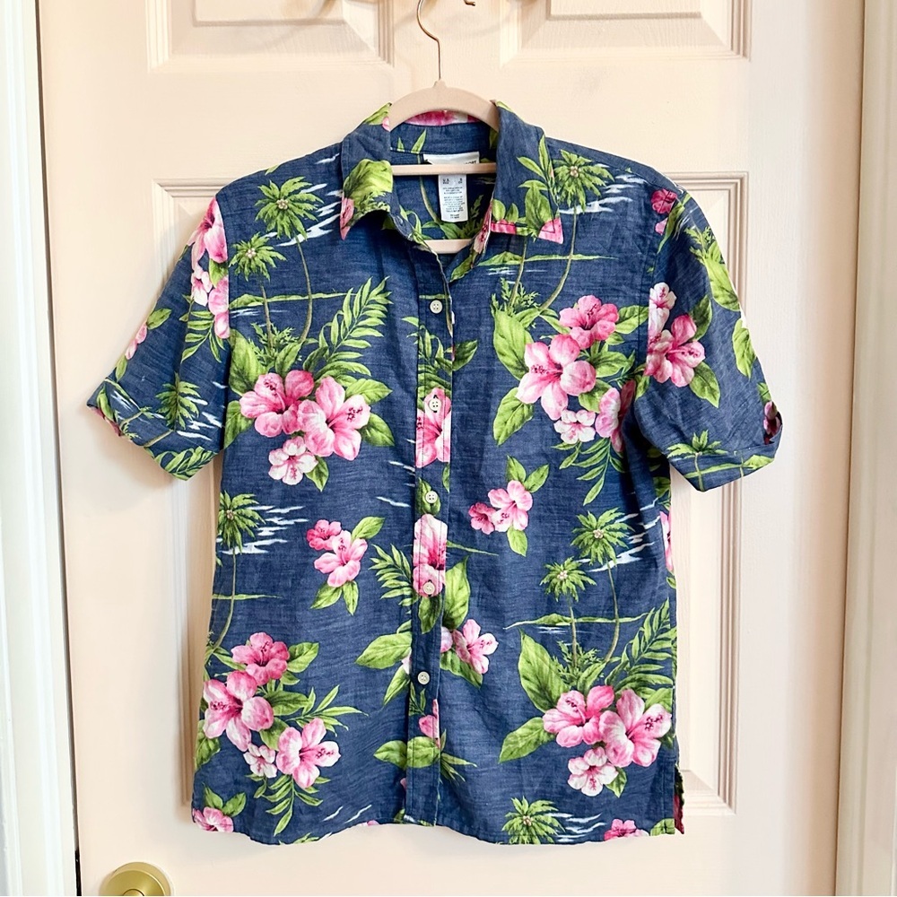 $5 SALE Blue jones‎ New York Hawaiian button up